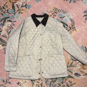 Barbour Quilted Light Grey Annandale Jacket - 1X - Like New - orig $240